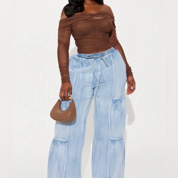 Flow Easy Fit Jeans stretch Light wash denim - Picture 1 of 4
